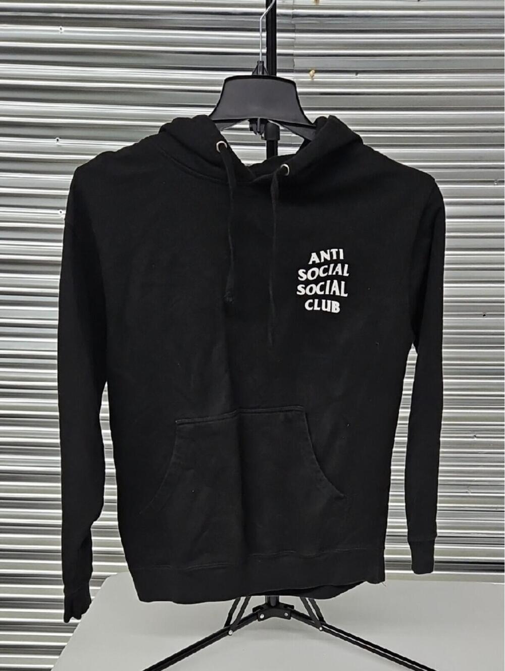 Anti Social Social Club Black Hoodie with White Chest Logo